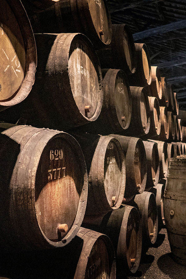 half oak wine barrels